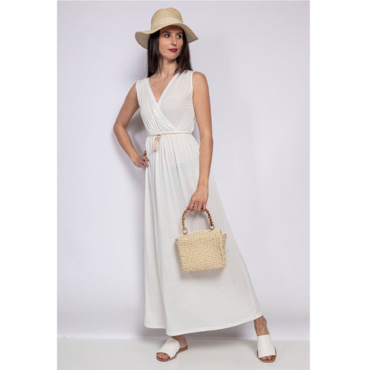 Abito lungo Donna Fashion brands  18657-BLANC  Bianco