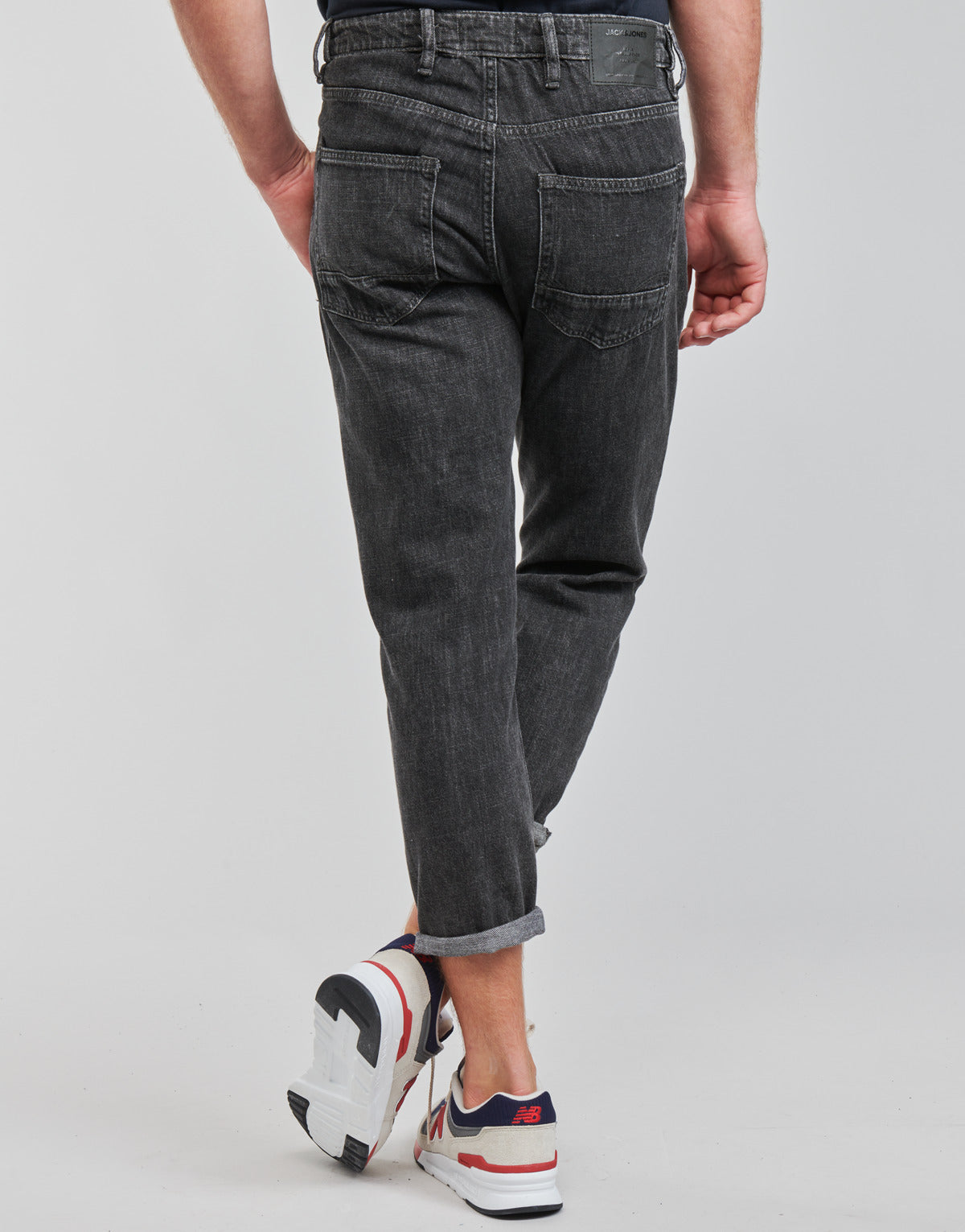 Jeans Slim Uomo Jack & Jones JJIFRANK JJLEEN Nero