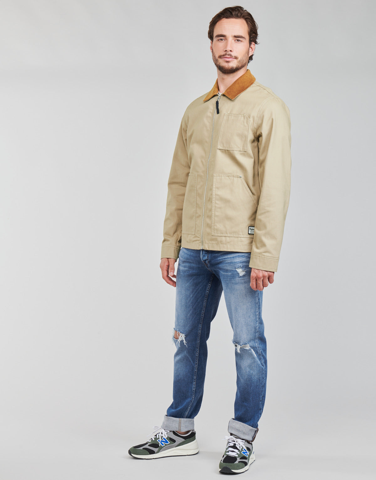 Giubbotto Uomo Jack & Jones JORBERNIE Beige