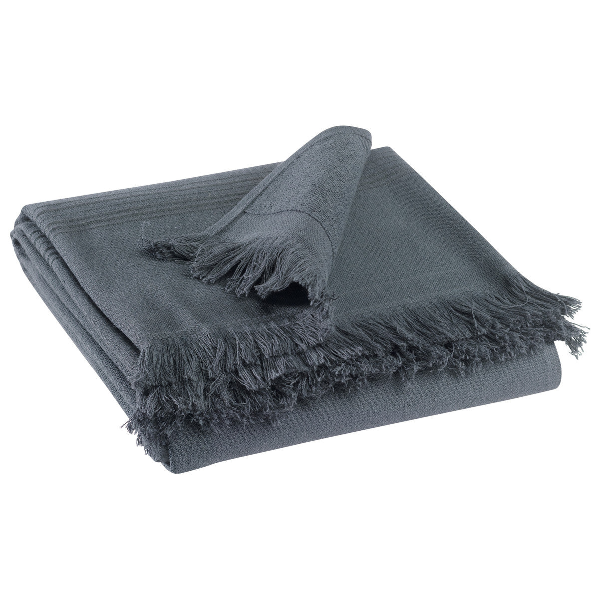 Asciugamano e guanto esfoliante Vivaraise CANCUN Grigio