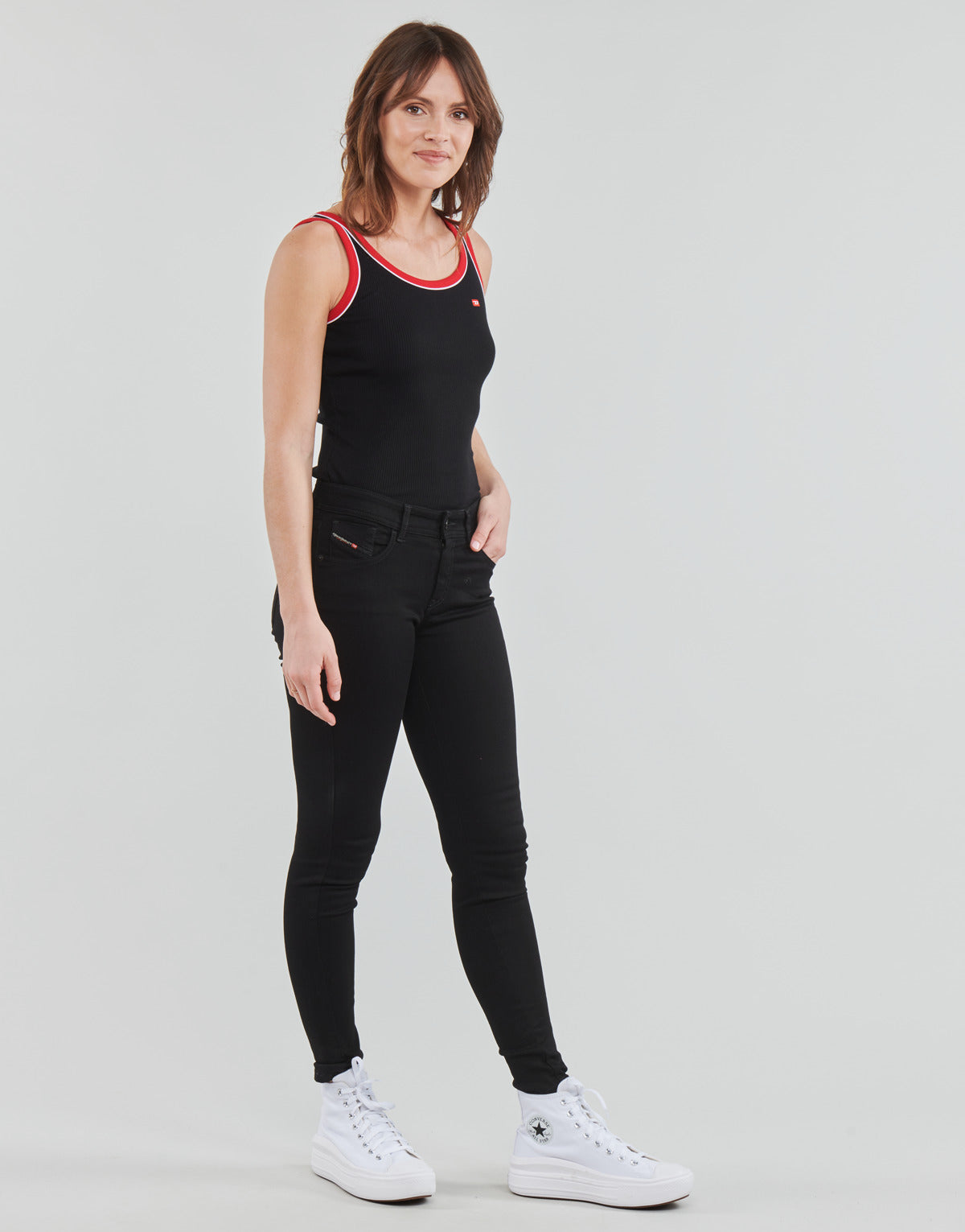 Jeans skynny Donna Diesel 2017 SLANDY Nero