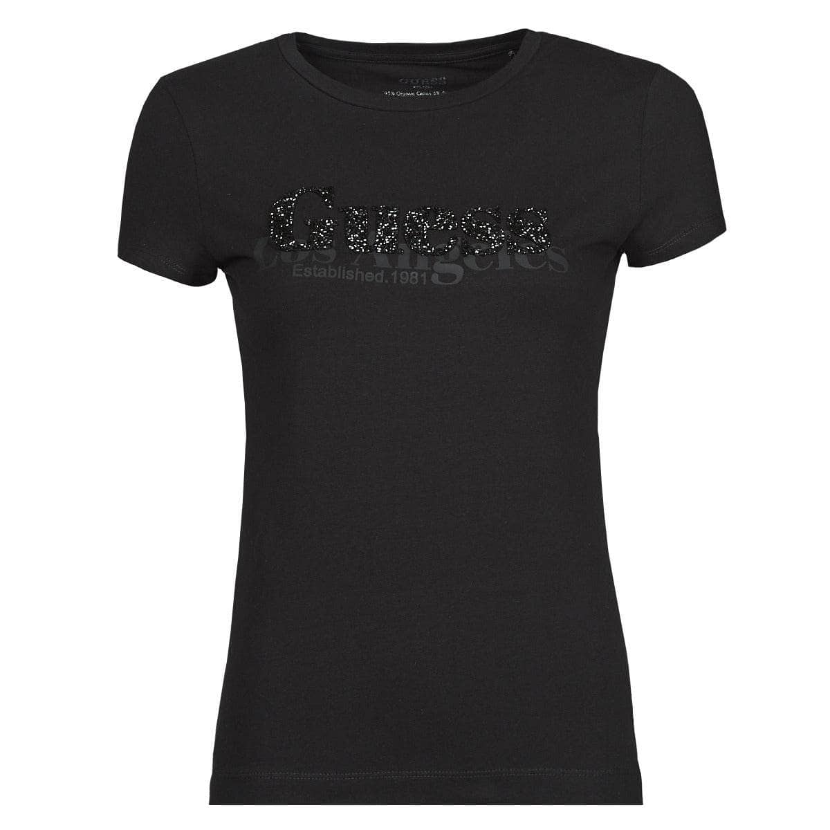 T-shirt Donna Guess SS CN ASTRELLE TEE Nero