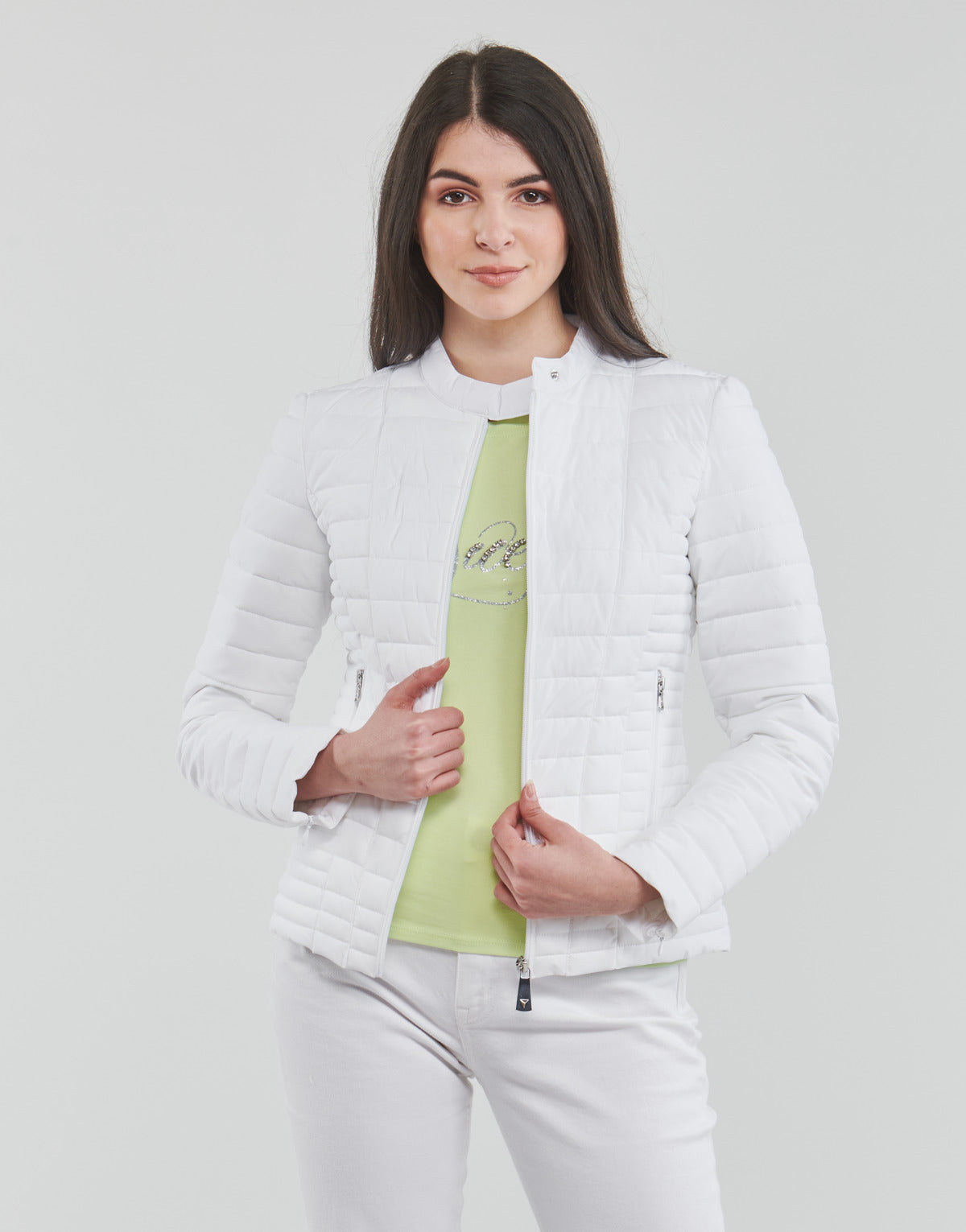 Piumino Donna Guess  VONA JACKET  Bianco