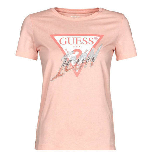 T-shirt Donna Guess SS CN ICON TEE Rosa