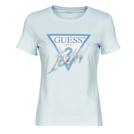 T-shirt Donna Guess SS CN ICON TEE Blu