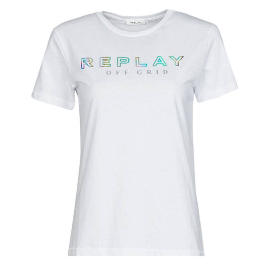 T-shirt Donna Replay W3318C Bianco