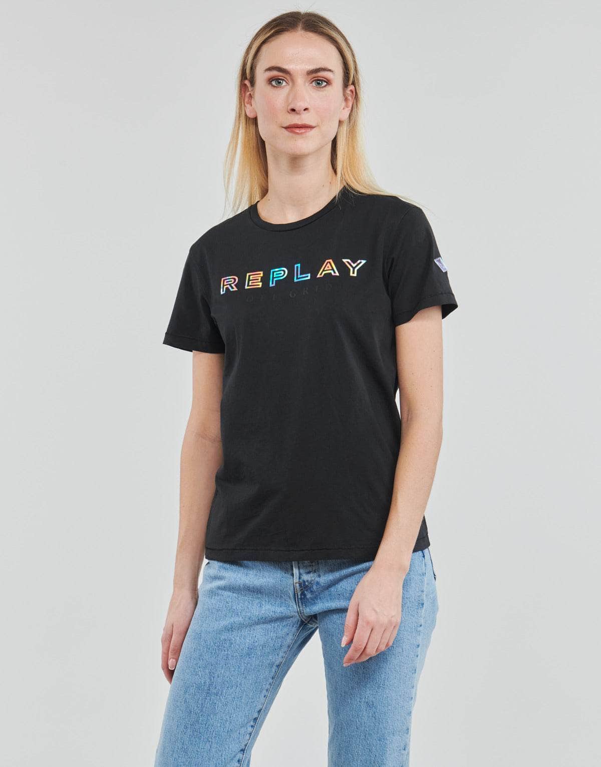 T-shirt Donna Replay W3318C Nero