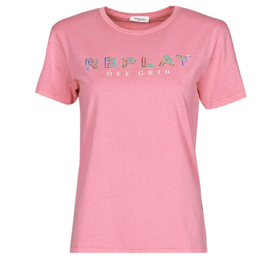 T-shirt Donna Replay W3318C Rosa