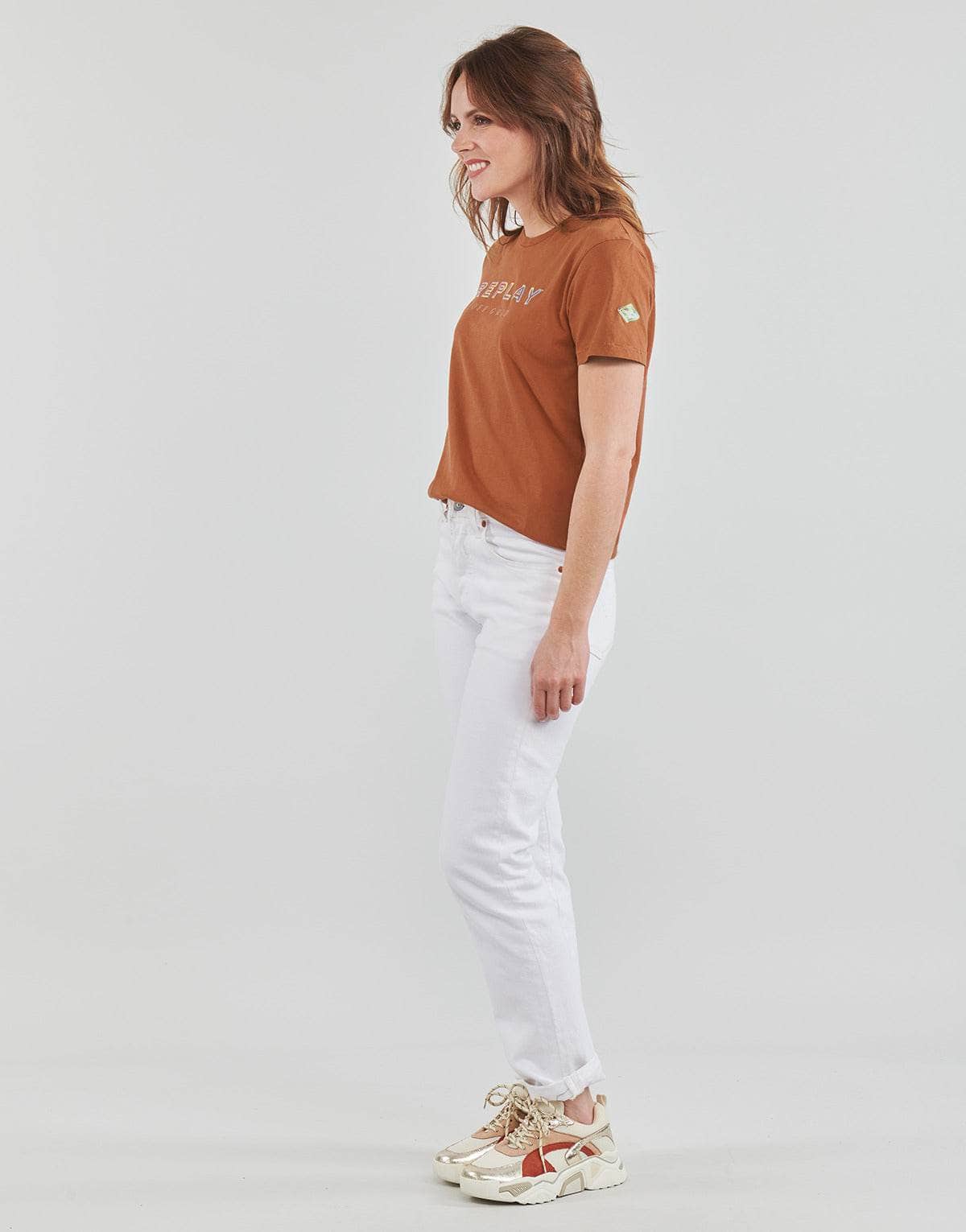 T-shirt Donna Replay W3318C Rosso