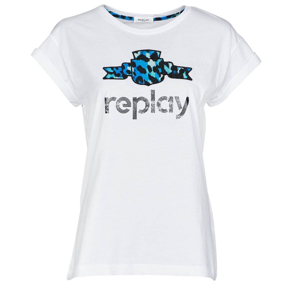 T-shirt Donna Replay W3525A Bianco