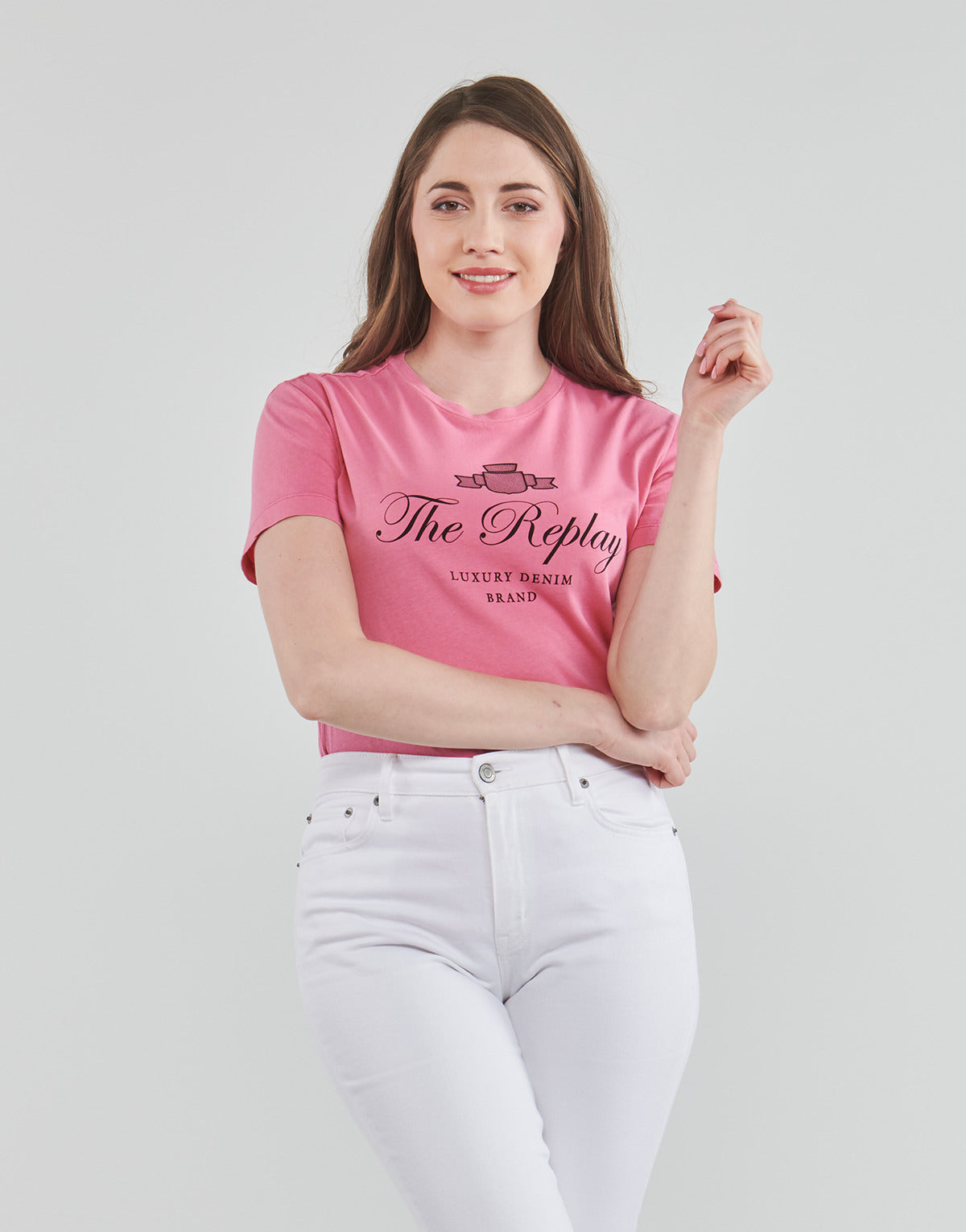 T-shirt Donna Replay  W3572A  Rosa