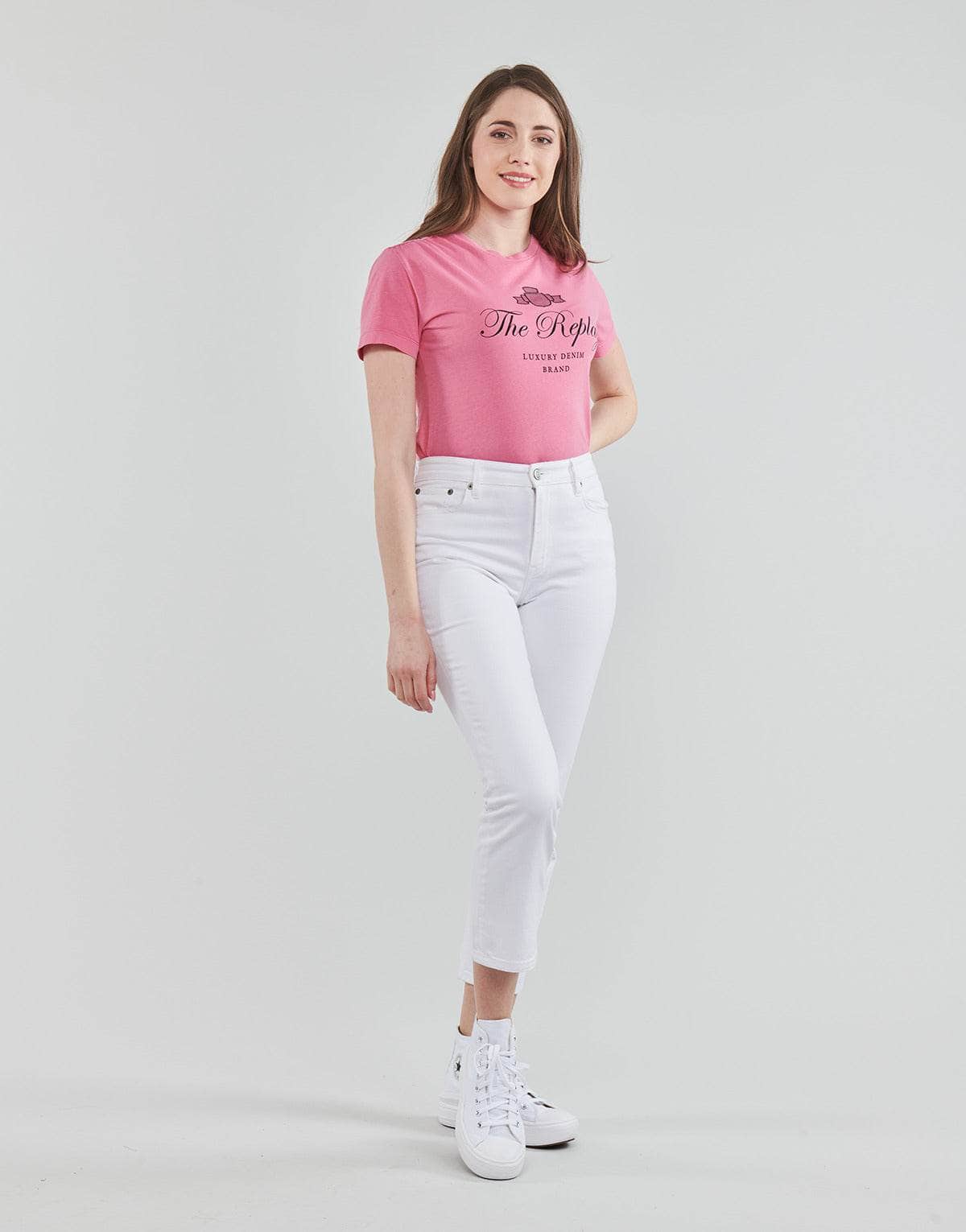 T-shirt Donna Replay W3572A Rosa