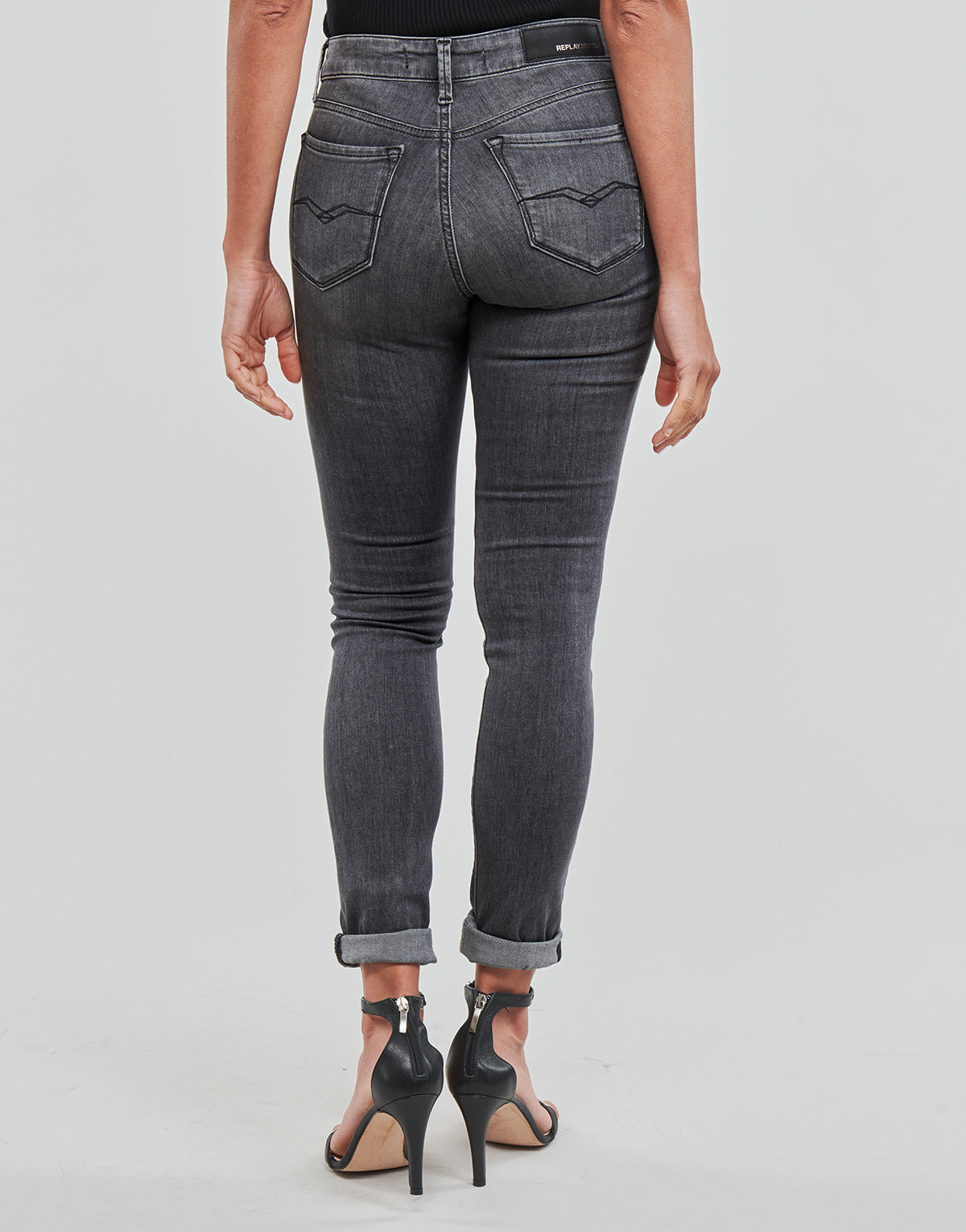 Jeans skynny Donna Replay WHW689 Grigio