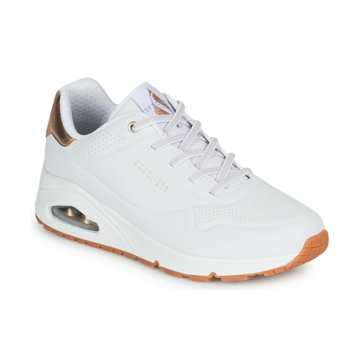 Sneakers basse Donna Skechers UNO - SHIMMER AWAY Bianco