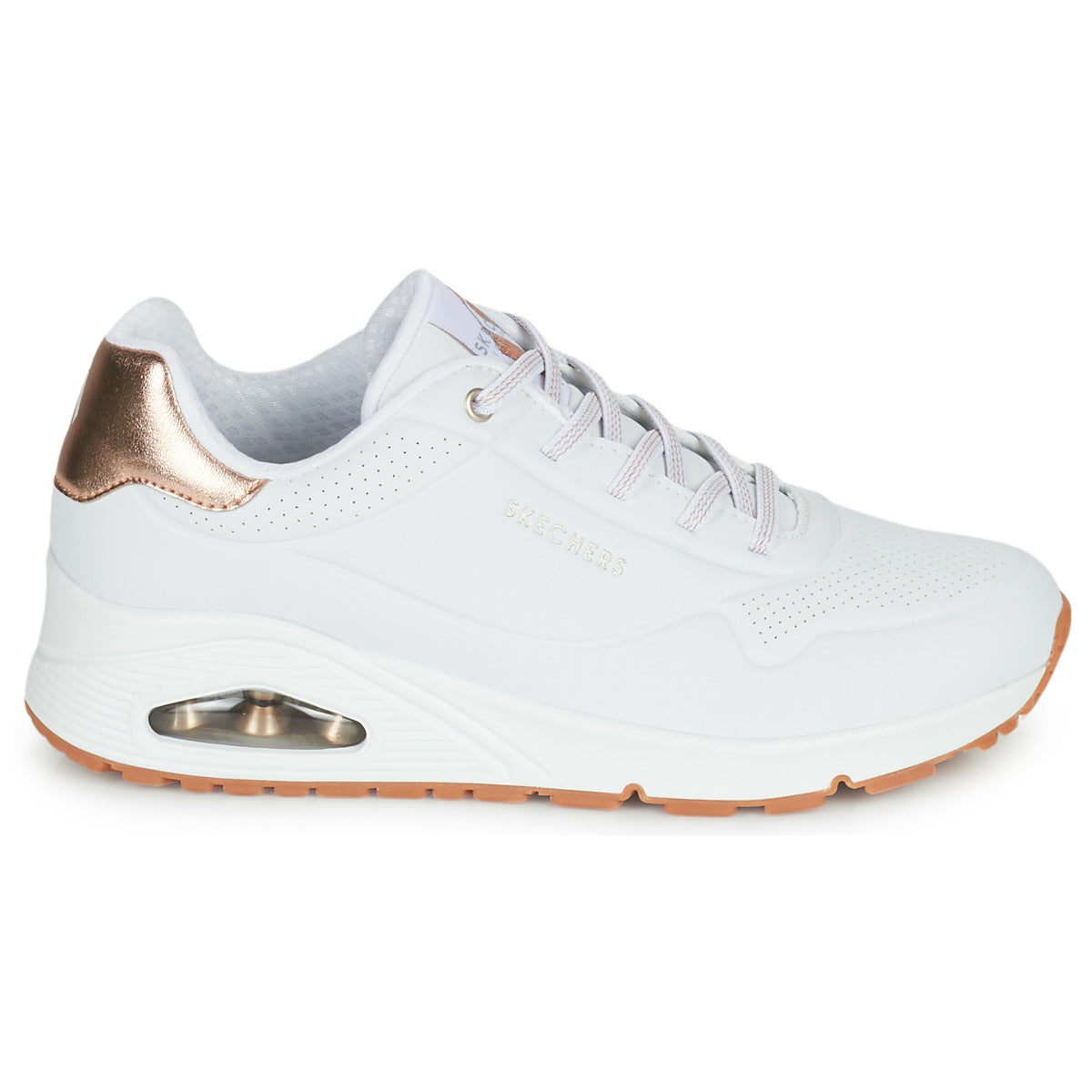 Sneakers basse Donna Skechers UNO - SHIMMER AWAY Bianco
