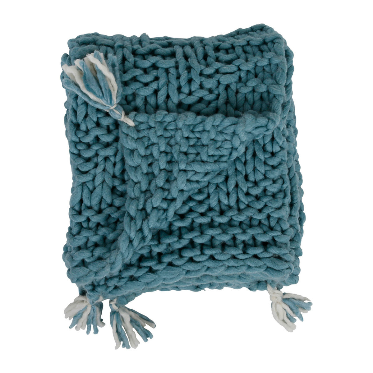 Plaid coperte Côté Table CHALIN Blu