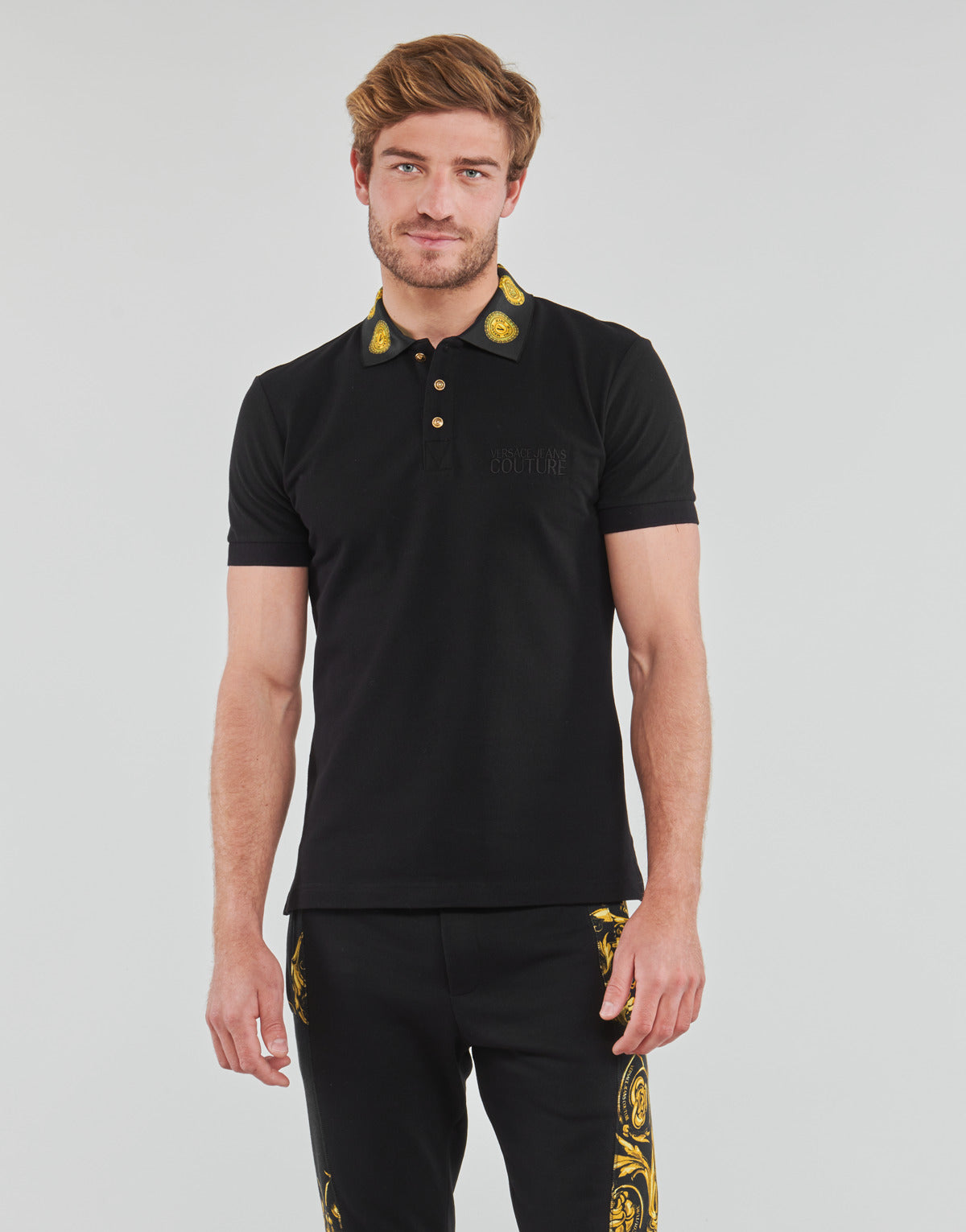 Polo Uomo Versace Jeans Couture  72GAGT05  Nero