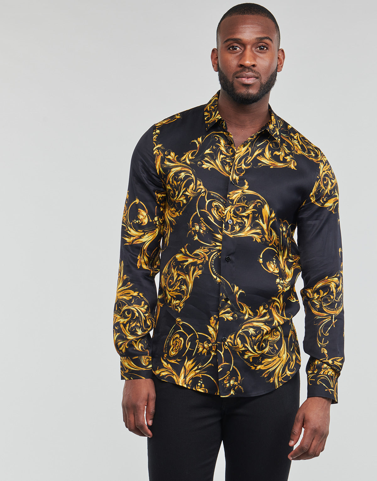 Camicia a maniche lunghe Uomo Versace Jeans Couture  72GAL2S0  Nero