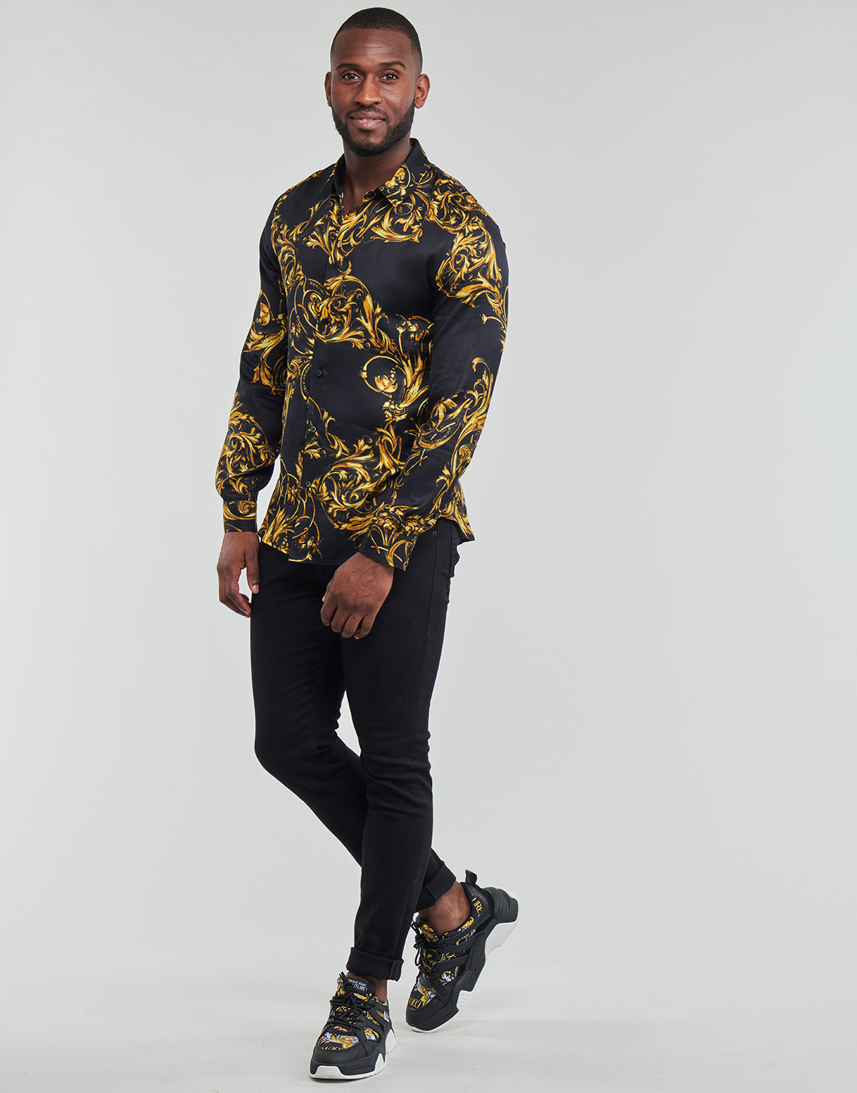 Camicia a maniche lunghe Uomo Versace Jeans Couture  72GAL2S0  Nero