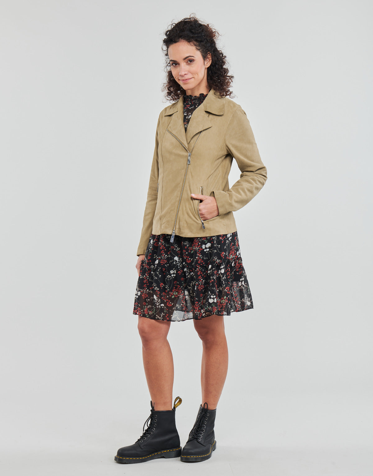 Giacca in pelle Donna Oakwood FLASH Beige