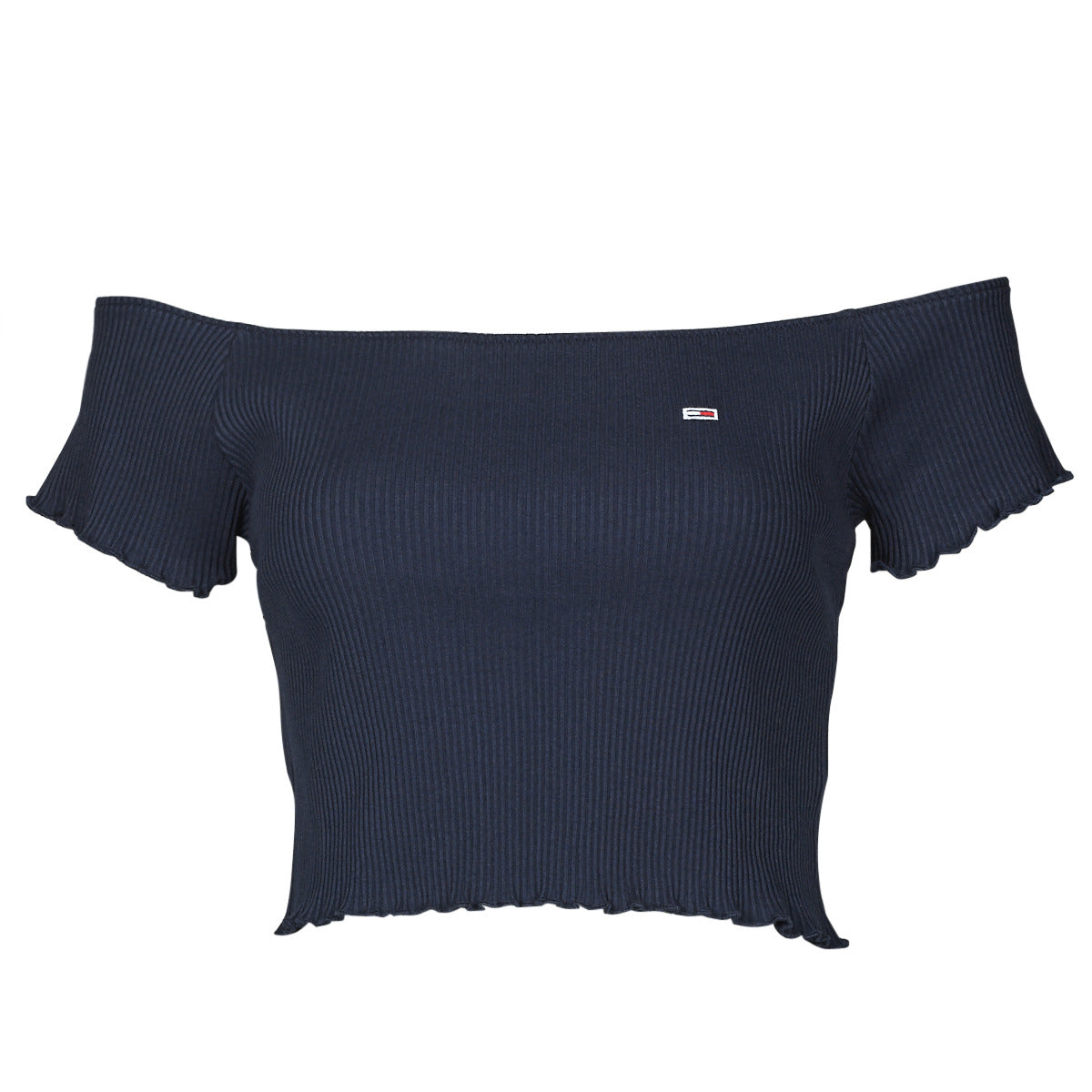 Camicetta Donna Tommy Jeans TJW CROP RIB OFF SHOULDER TOP Marine