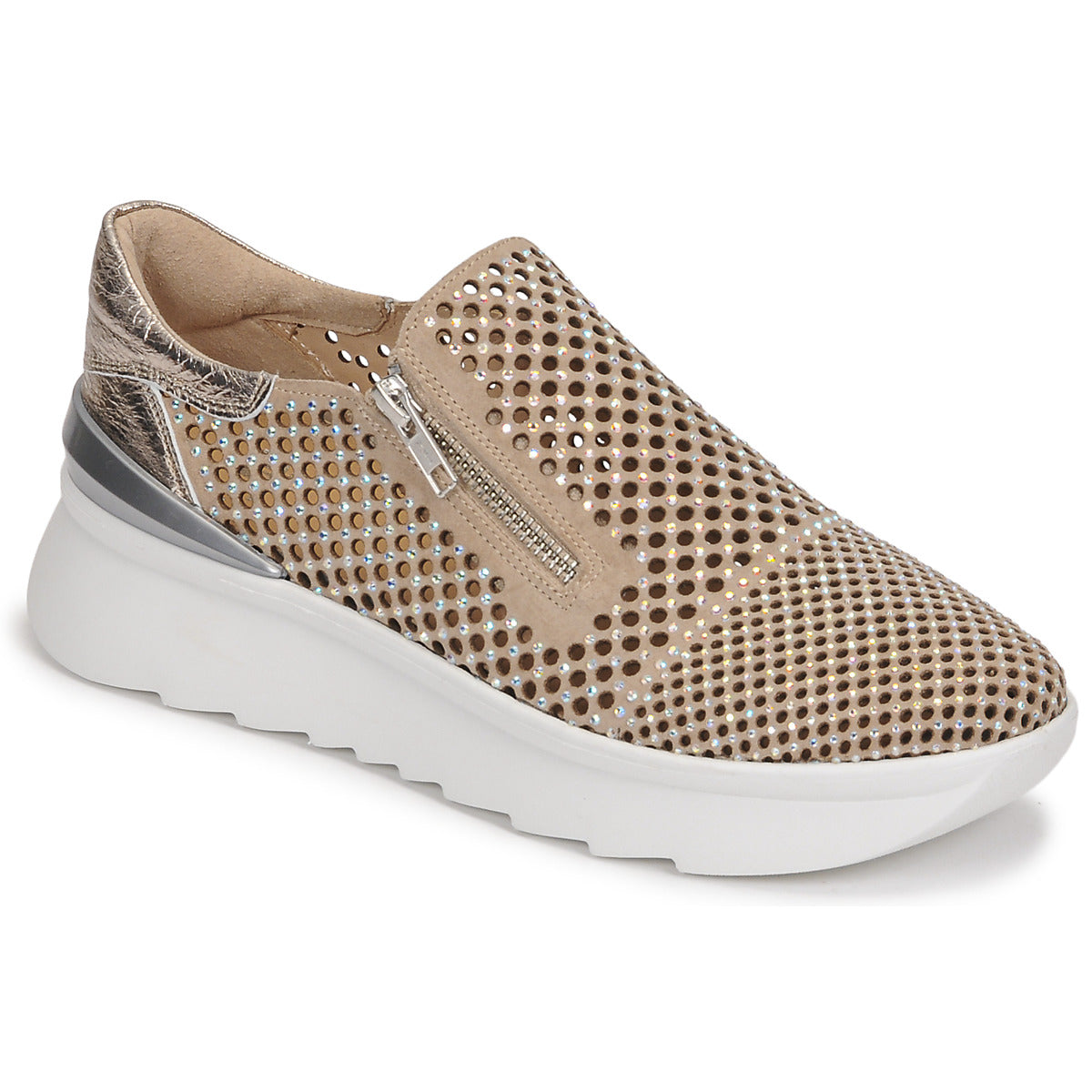 Sneakers basse Donna Fru.it  7370-007-ACCIAIO  Oro