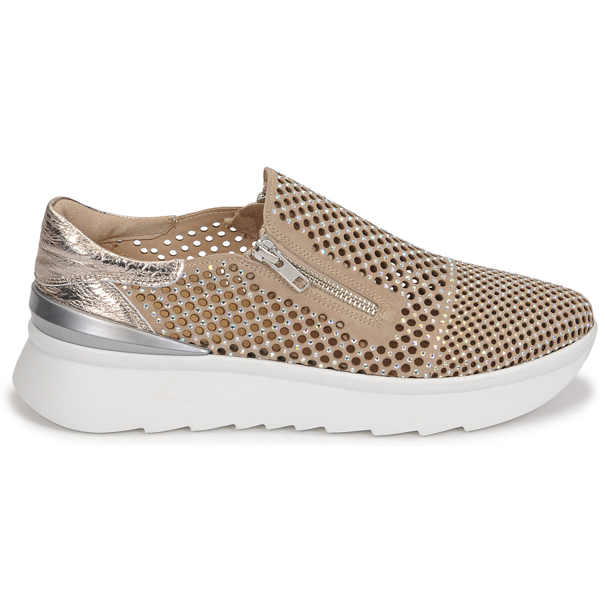 Sneakers basse Donna Fru.it  7370-007-ACCIAIO  Oro