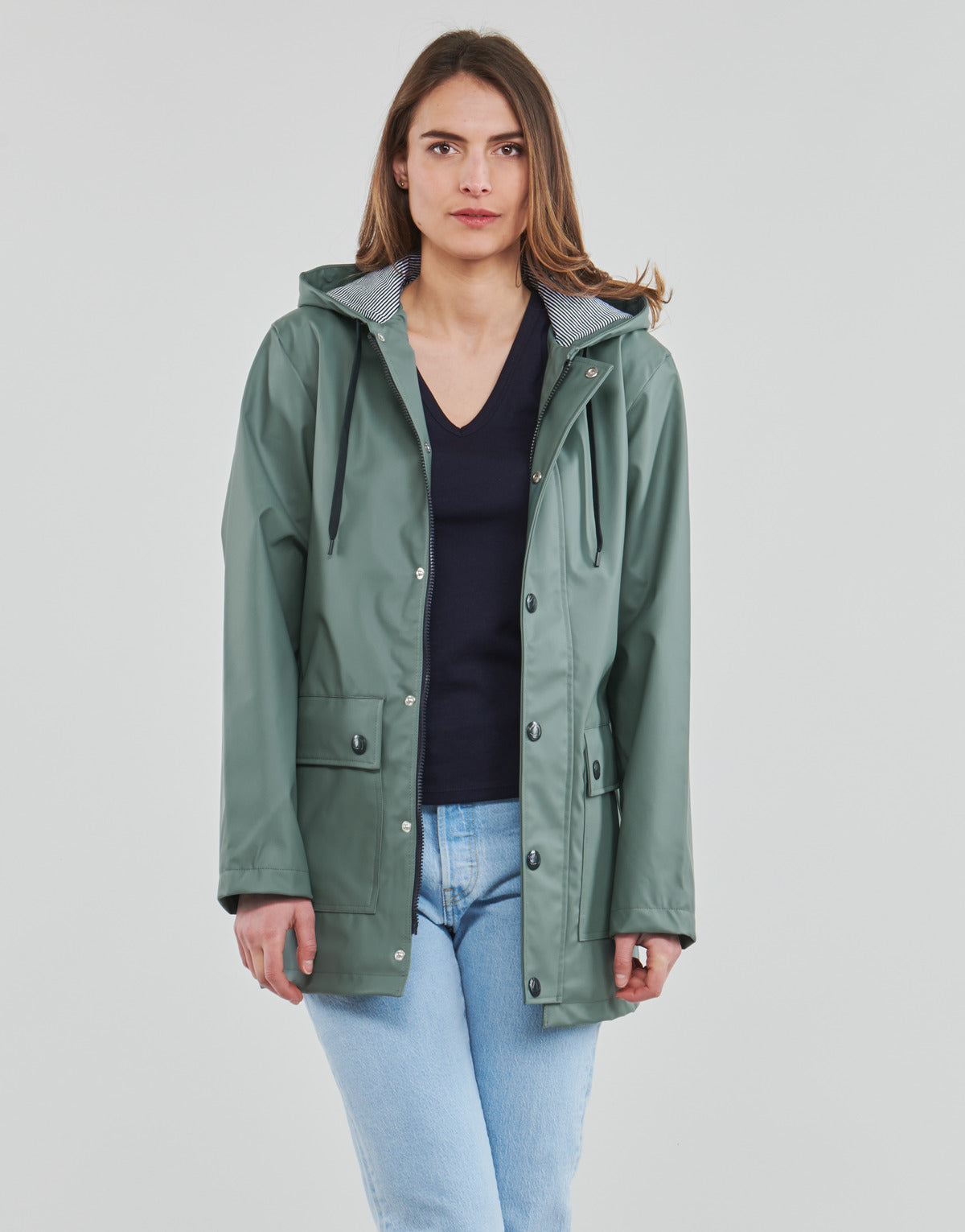 Parka Donna Petit Bateau BAIGA Kaki