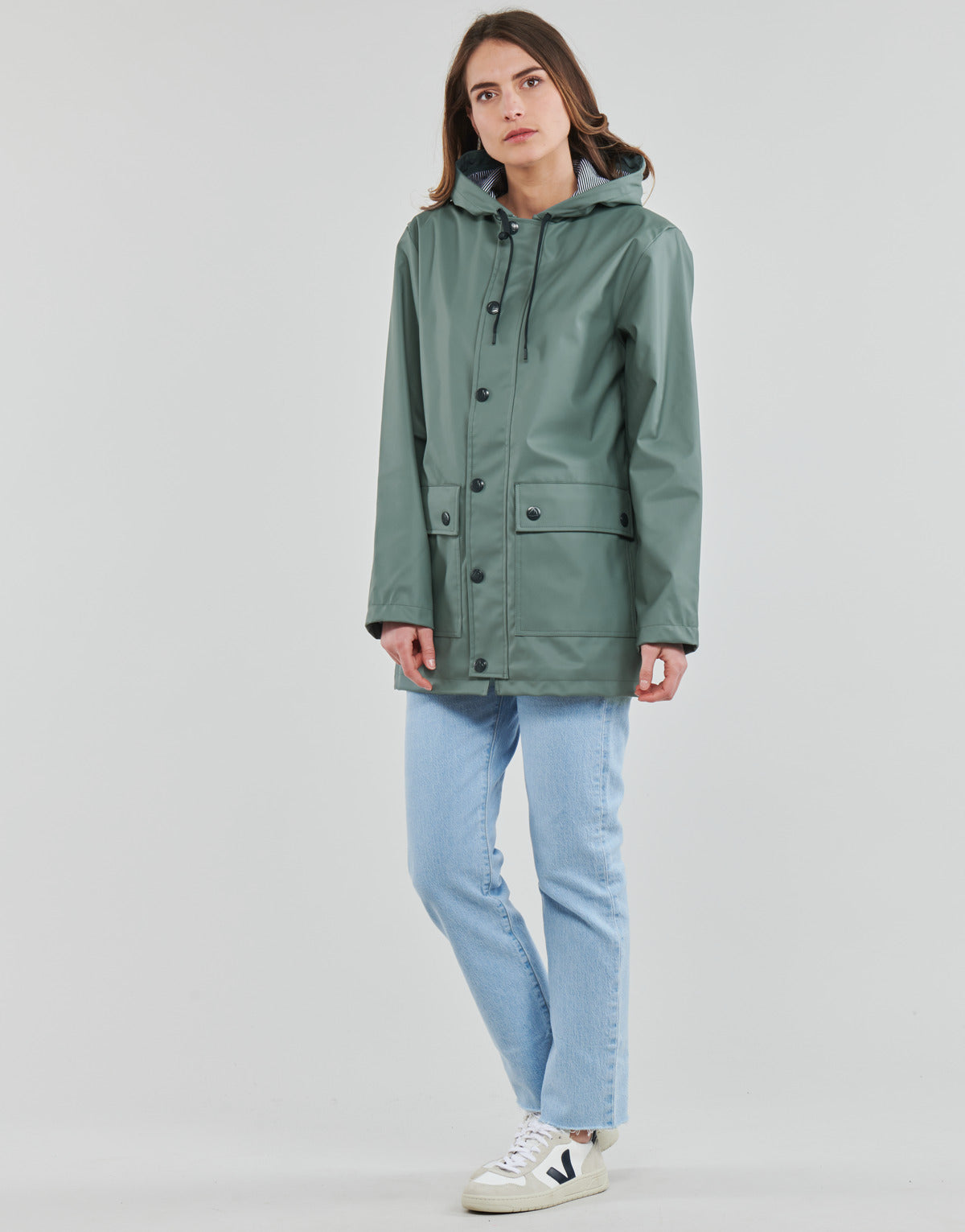 Parka Donna Petit Bateau BAIGA Kaki