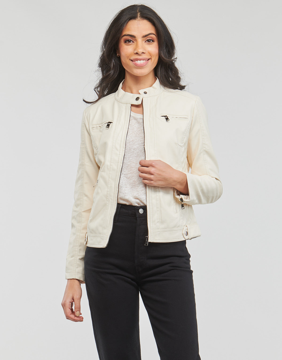 Giacca in pelle Donna Moony Mood  LELOUJE  Bianco