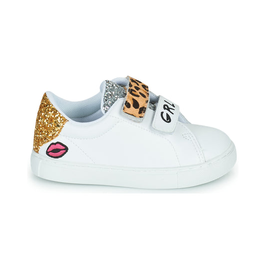 Scarpe bambini ragazza Bons baisers de Paname  MINI EDITH GRL PWR  Bianco