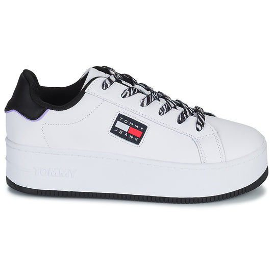 Sneakers basse Donna Tommy Jeans  Flatform Wild Animal Cupsole  Bianco