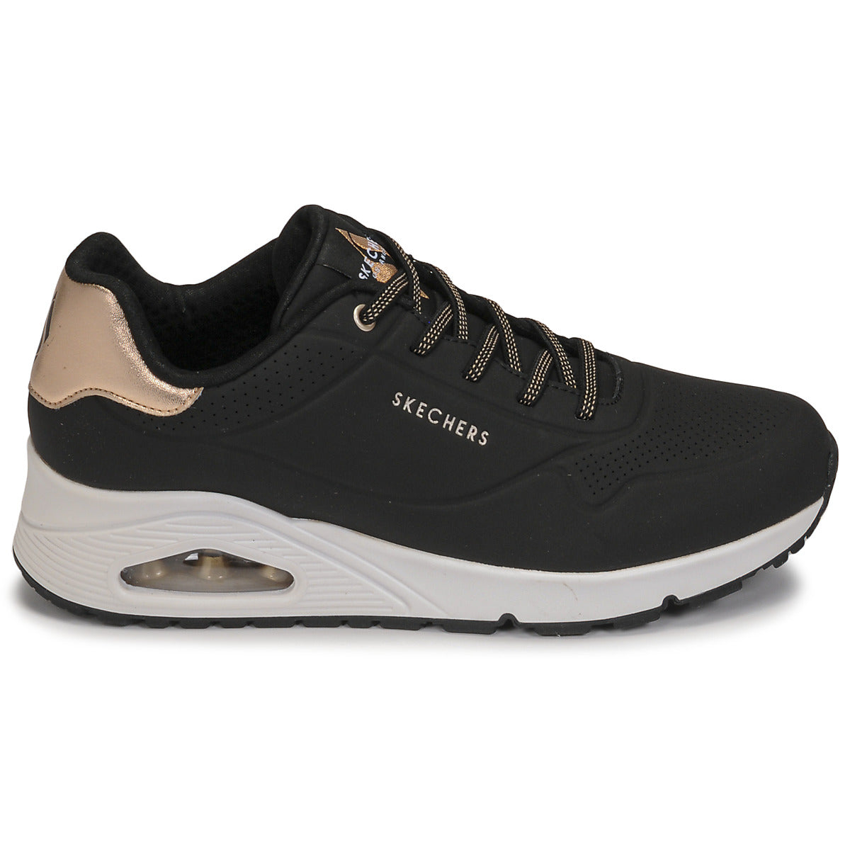 Sneakers basse Donna Skechers  UNO - SHIMMER AWAY  Nero