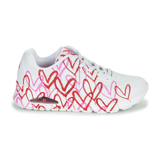 Sneakers basse Donna Skechers UNO Bianco