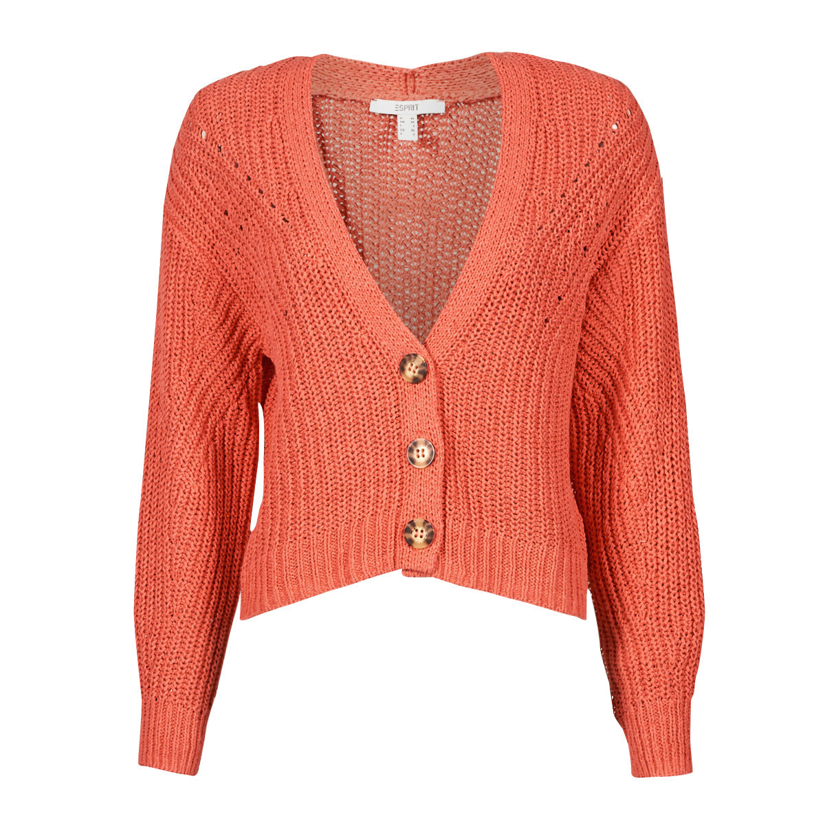 Gilet / Cardigan Donna Esprit tape stitch car Rosa