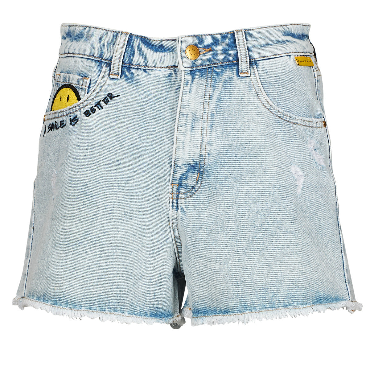 Shorts Donna Desigual  DENIM_CAT SMILE  Blu