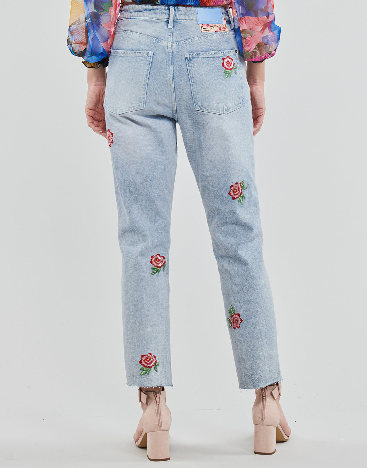 Jeans Slim Donna Desigual  DENIM_MY FLOWER  Blu