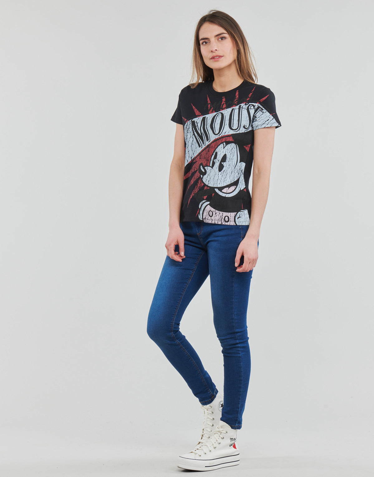 T-shirt Donna Desigual  TS_MICKEY BOOM  Nero