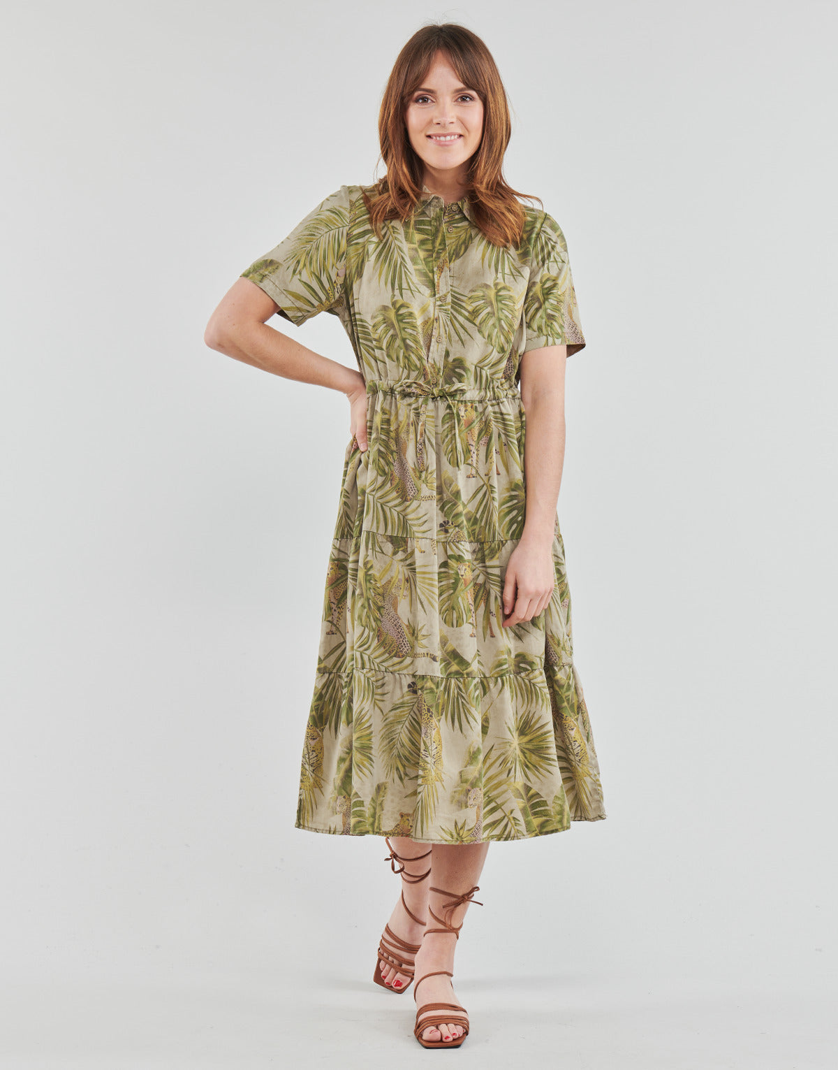 Abito lungo Donna Desigual VEST_ÁGORA Kaki