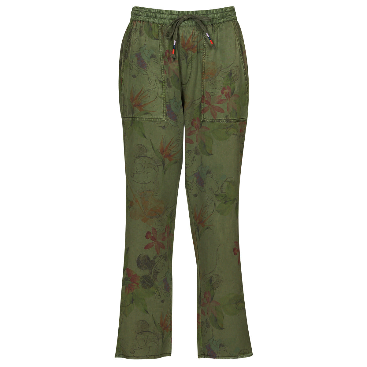 Pantalone Donna Desigual PANT_MICKEY CAMO FLOWERS Kaki