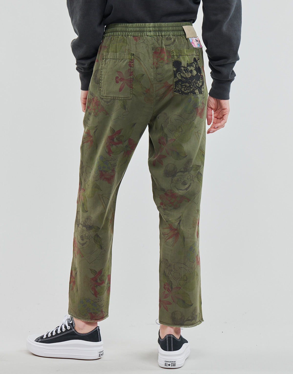 Pantalone Donna Desigual PANT_MICKEY CAMO FLOWERS Kaki