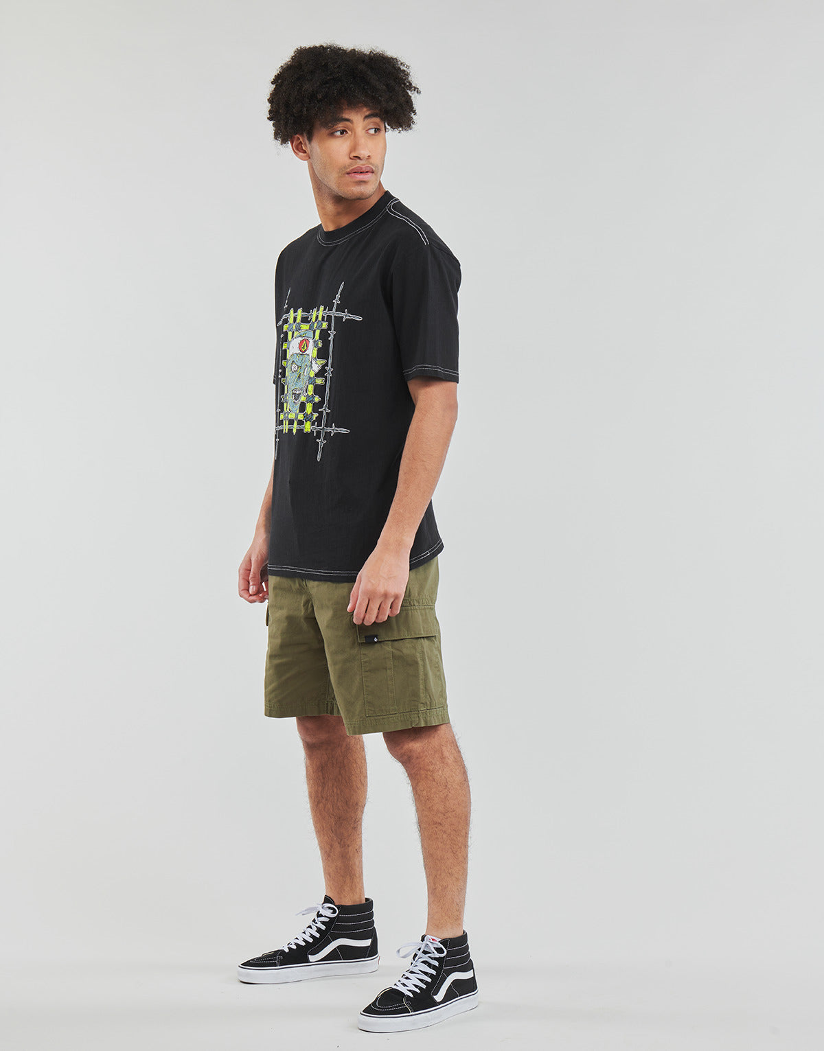 T-shirt Uomo Volcom  RICHARD FRENCH FA GD LSE SS  Nero