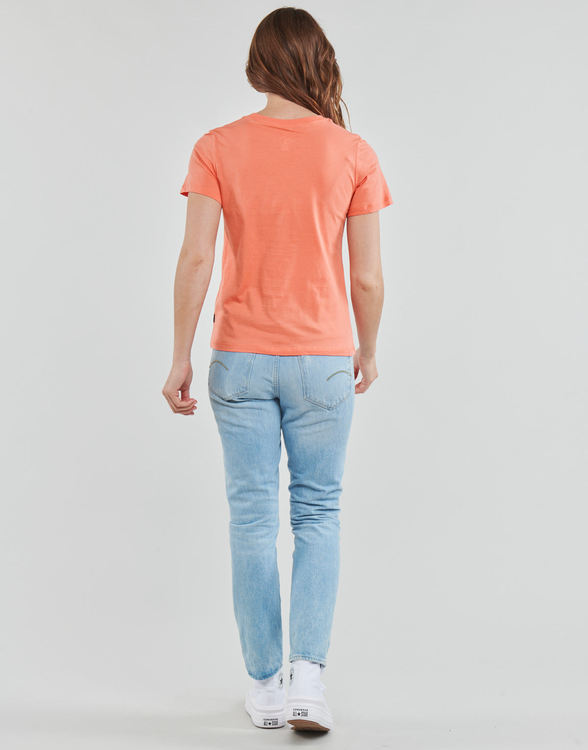 T-shirt Donna Converse  Chuck Patch Infill Tee  Arancio