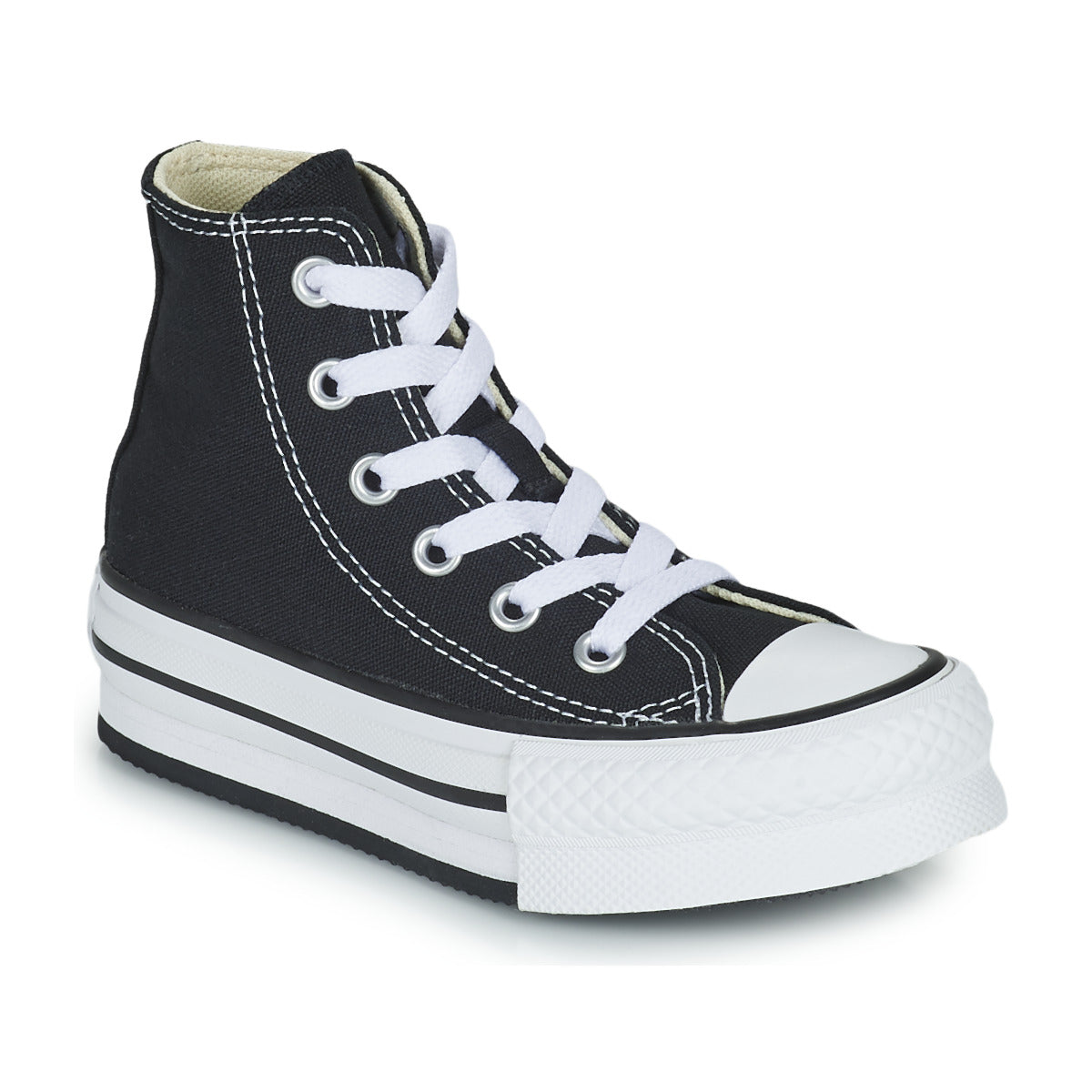 Scarpe bambini ragazza Converse Chuck Taylor All Star EVA Lift Foundation Hi Nero