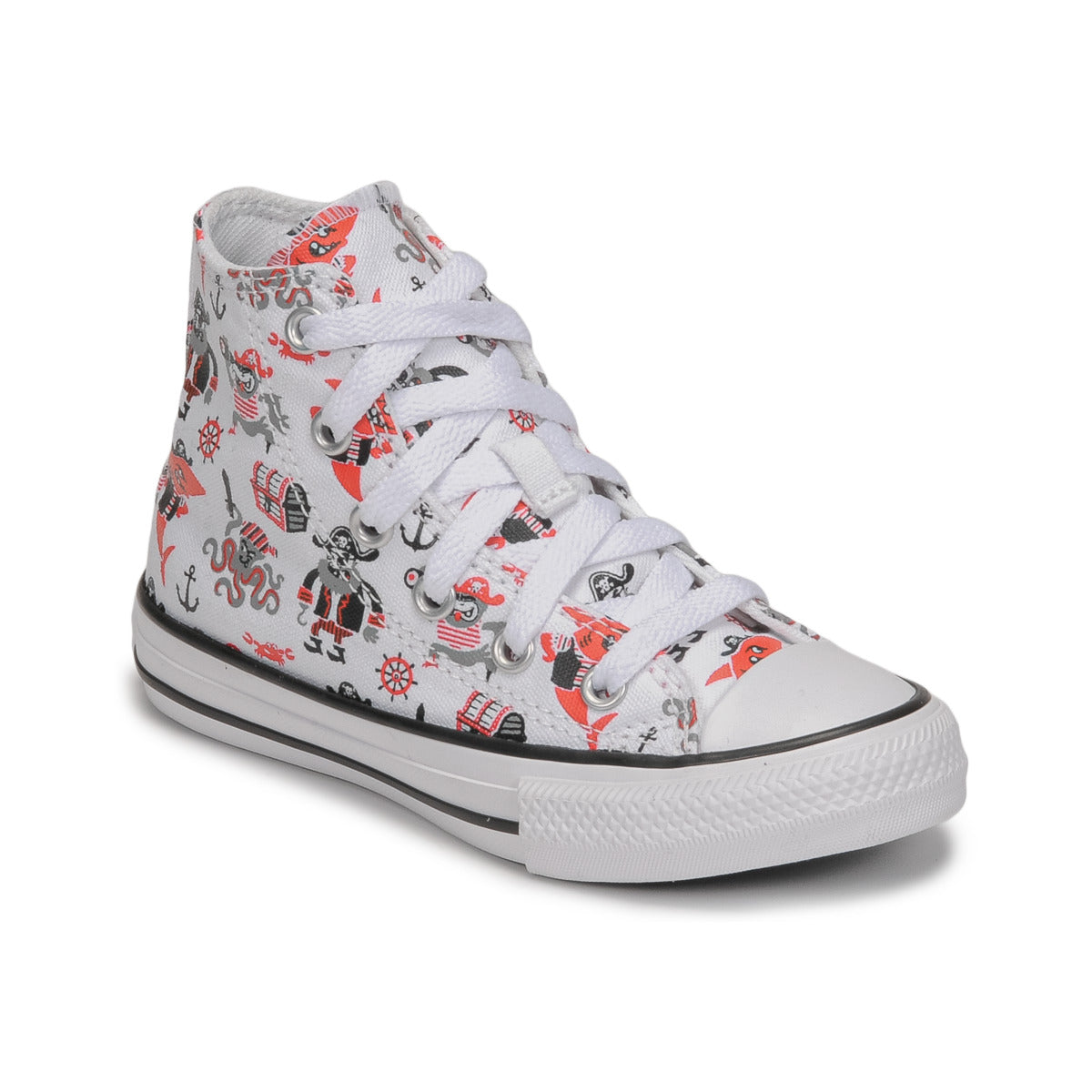 Scarpe bambini ragazzo Converse  Chuck Taylor All Star Pirates Cove Hi  Bianco