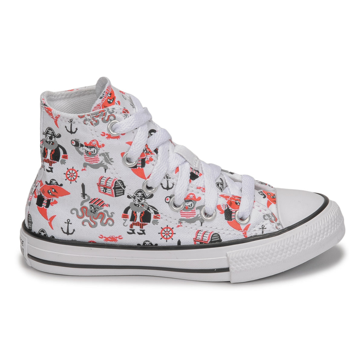 Scarpe bambini ragazzo Converse  Chuck Taylor All Star Pirates Cove Hi  Bianco