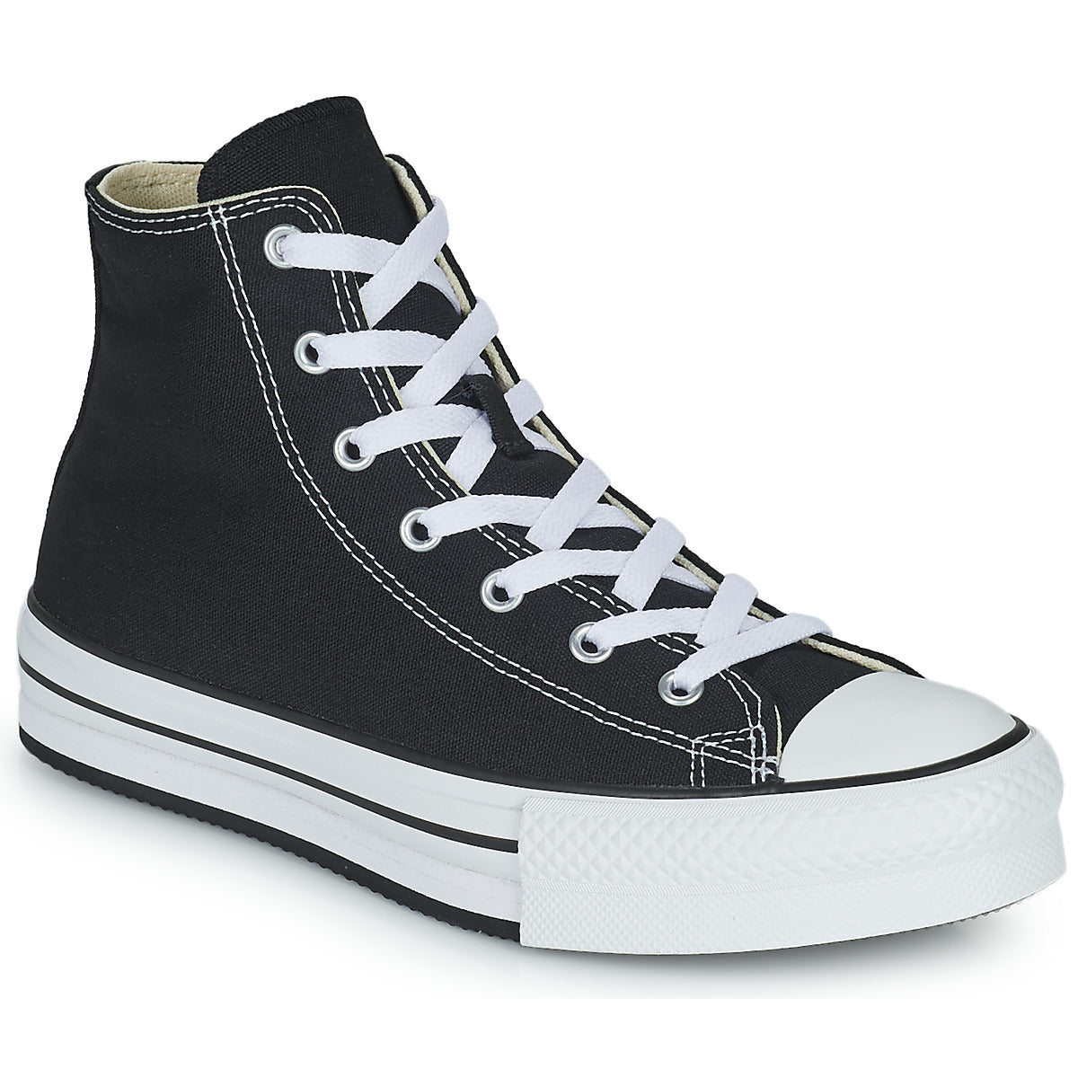 Scarpe bambini ragazza Converse Chuck Taylor All Star EVA Lift Foundation Hi Nero
