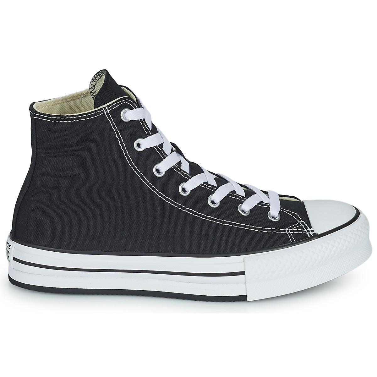 Scarpe bambini ragazza Converse Chuck Taylor All Star EVA Lift Foundation Hi Nero