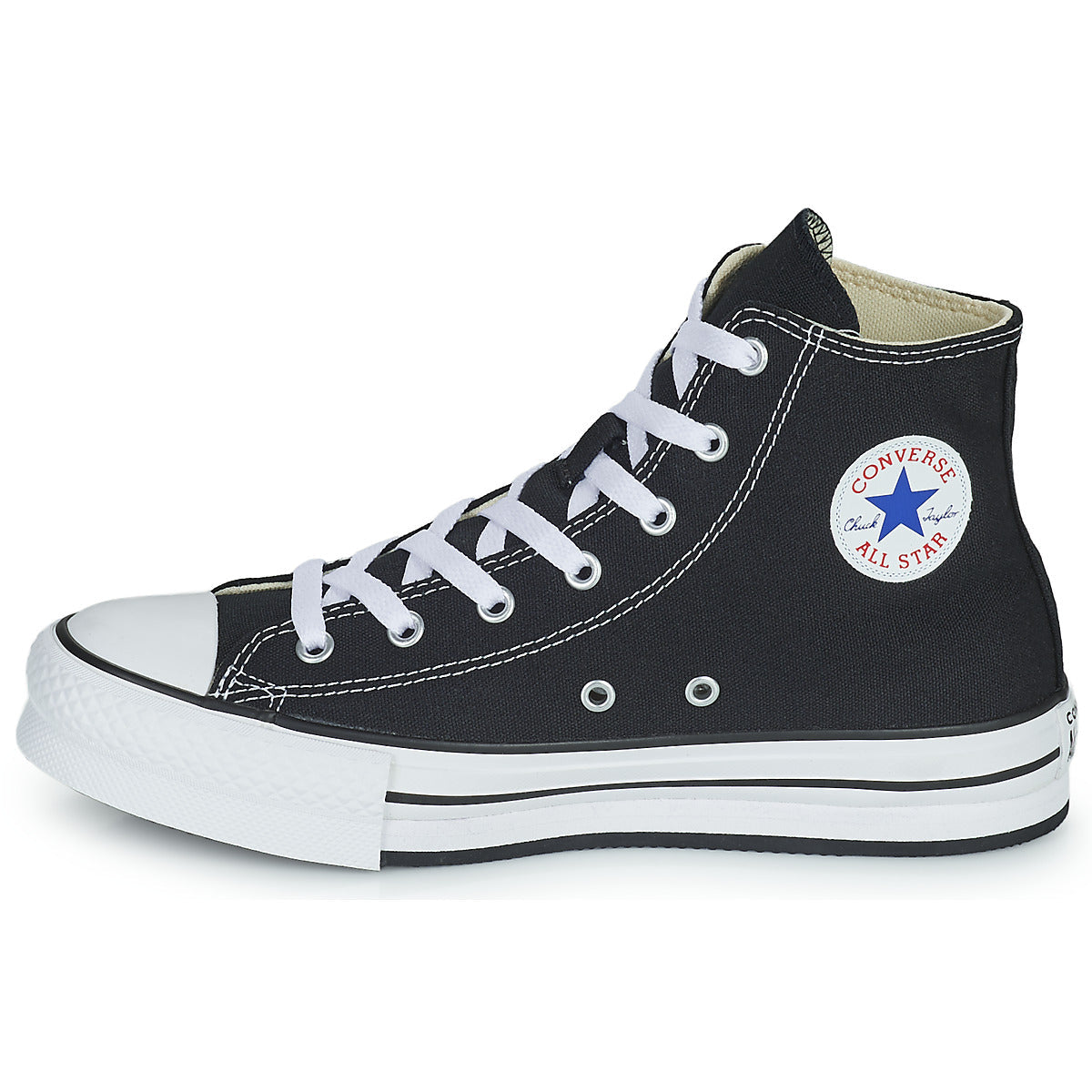 Scarpe bambini ragazza Converse Chuck Taylor All Star EVA Lift Foundation Hi Nero