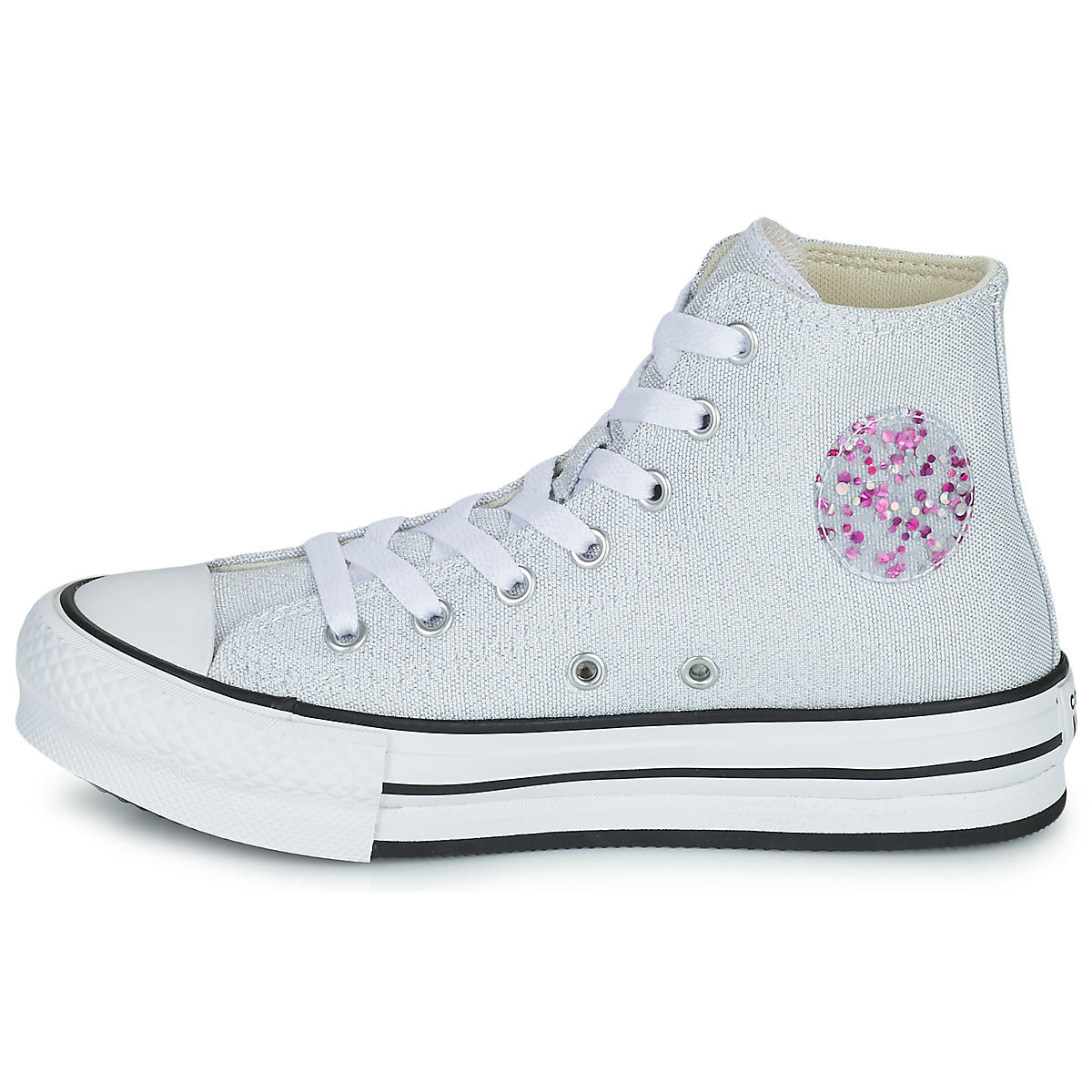 Scarpe bambini ragazza Converse Chuck Taylor All Star EVA Lift Undersea Glitter Hi Grigio